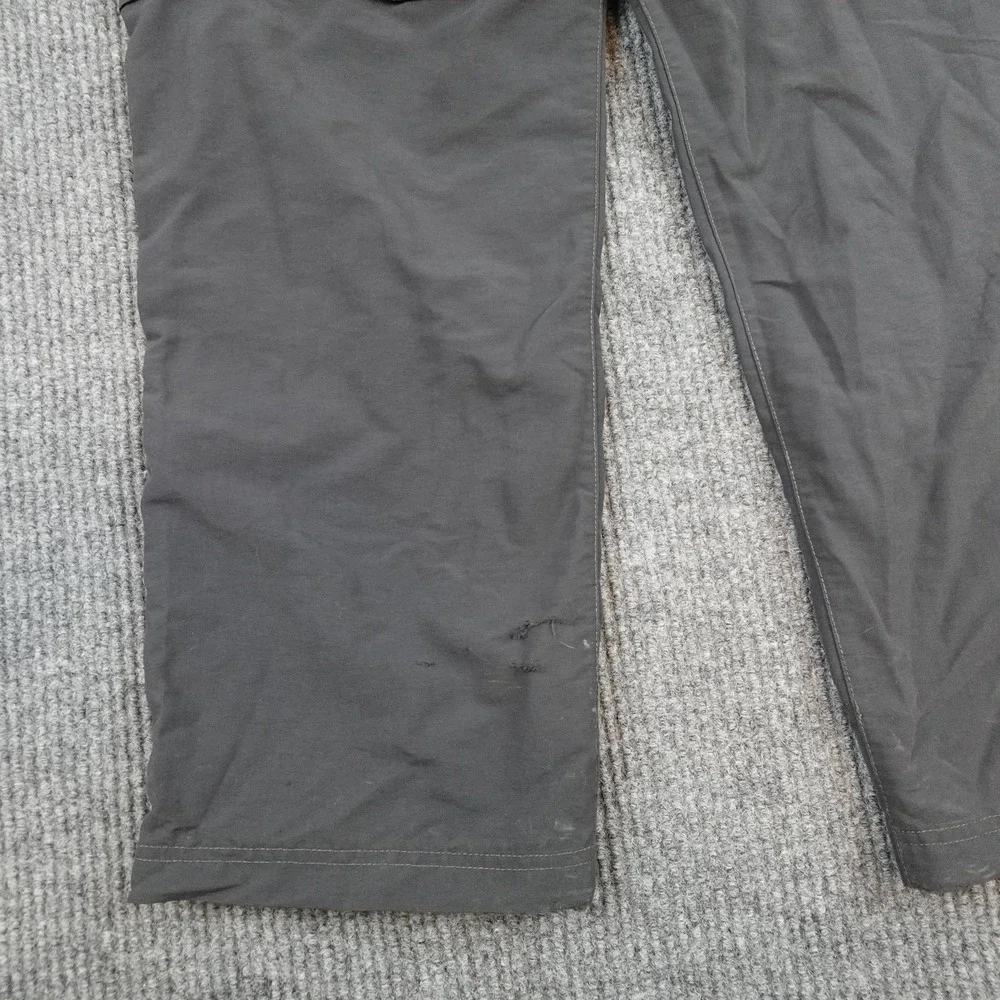 North Face Convertible Pants Mens Medium Gray Hiking Elastic Waist Hiking